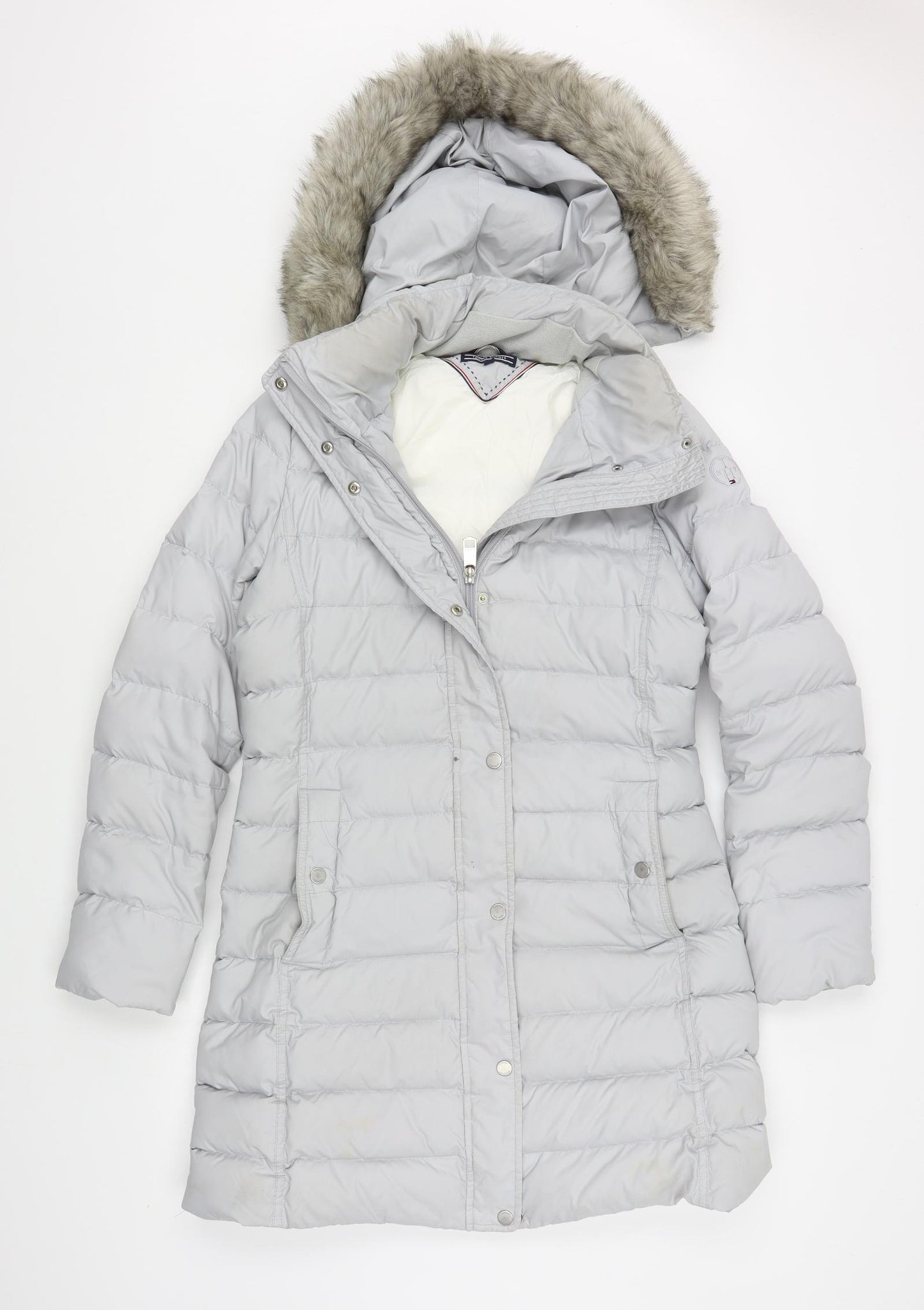 Tommy Hilfiger Womens Grey   Parka Coat Size S  Zip