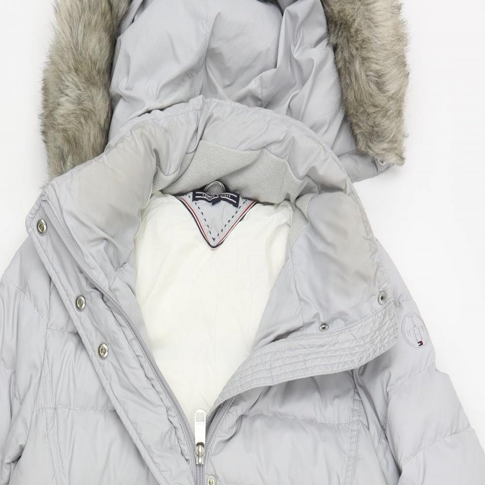 Tommy Hilfiger Womens Grey   Parka Coat Size S  Zip