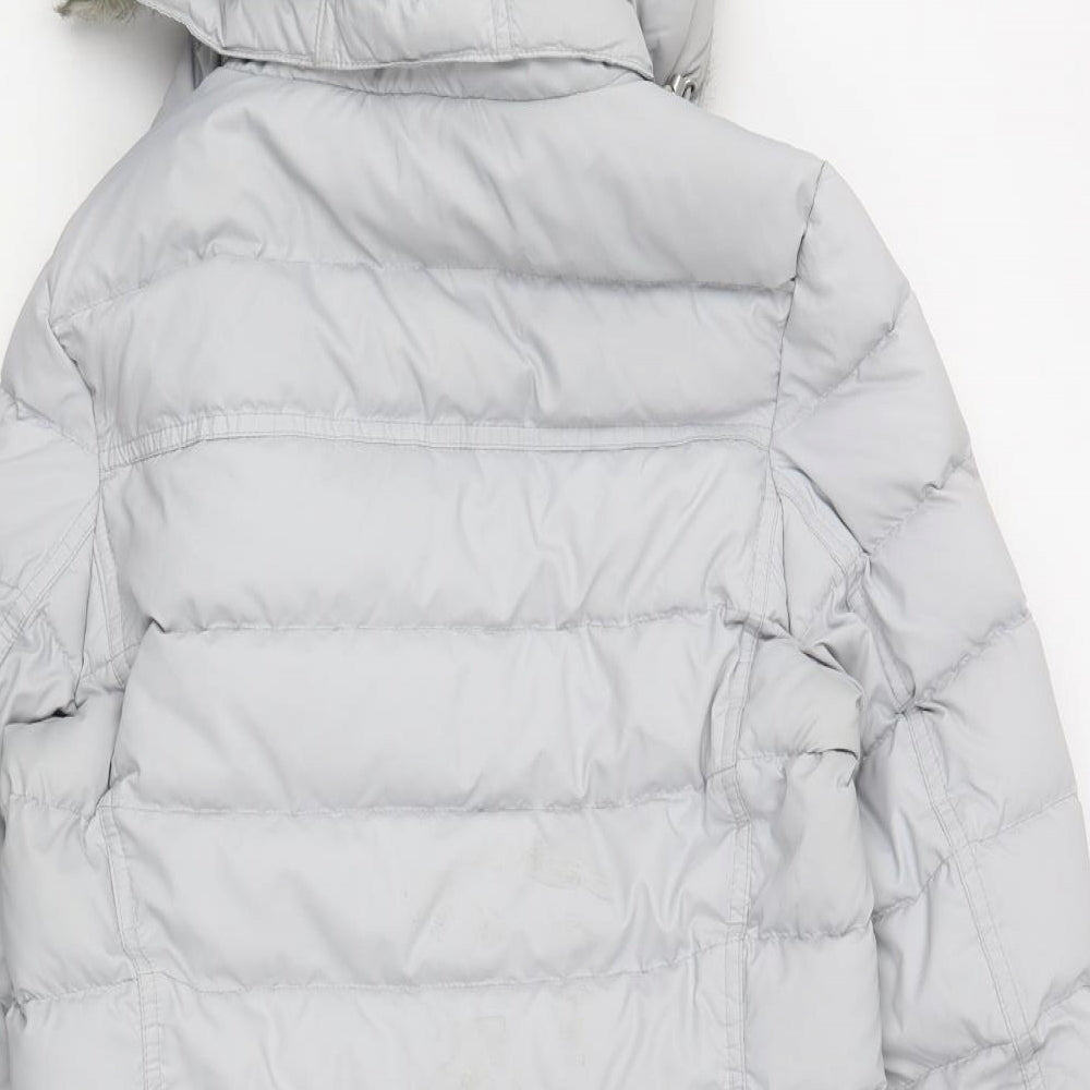 Tommy Hilfiger Womens Grey   Parka Coat Size S  Zip
