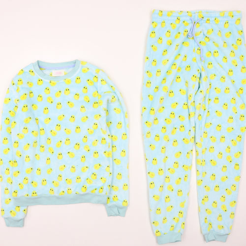 Savida Womens Blue Geometric Polyester Top Pyjama Set Size XS