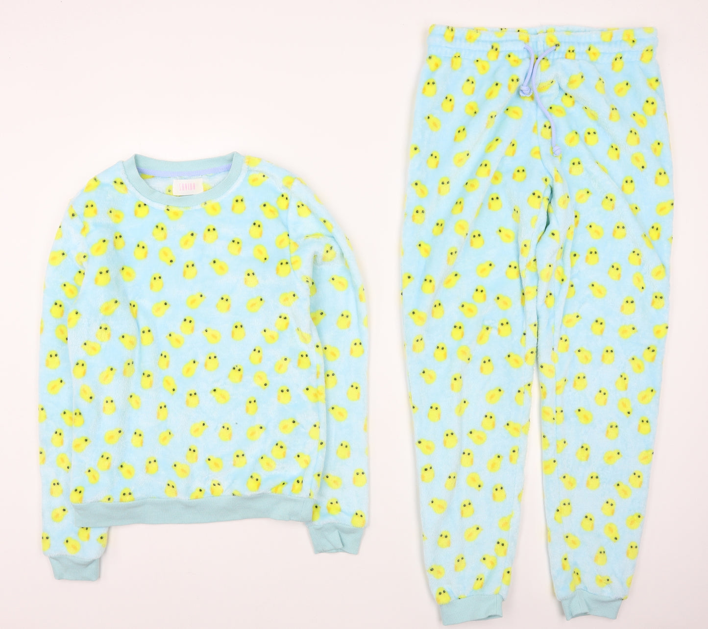 Savida Womens Blue Geometric Polyester Top Pyjama Set Size XS