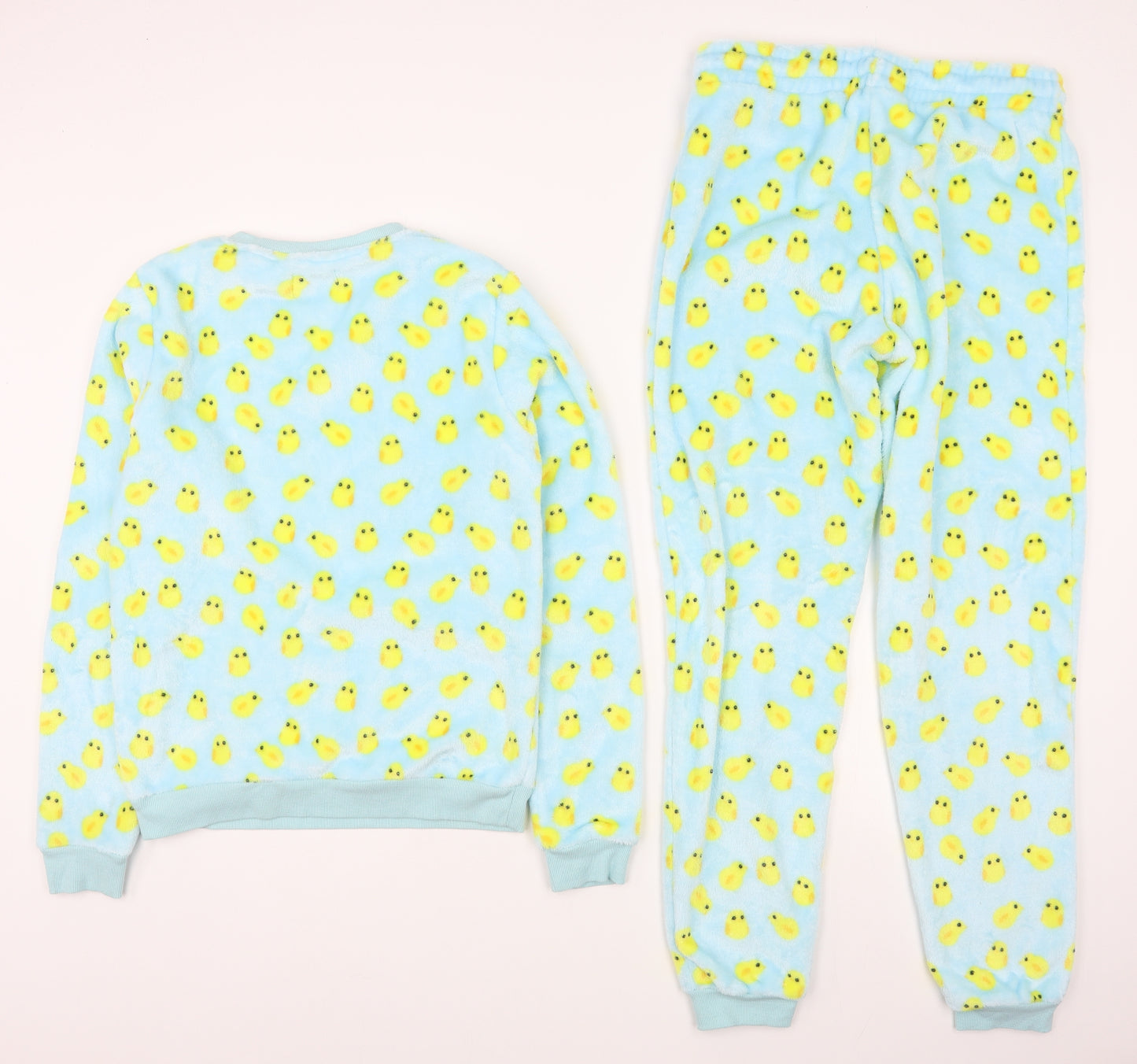 Savida Womens Blue Geometric Polyester Top Pyjama Set Size XS