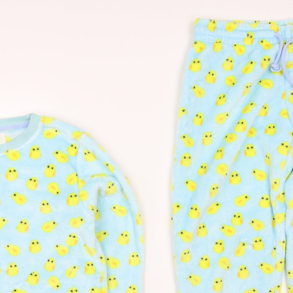 Savida Womens Blue Geometric Polyester Top Pyjama Set Size XS