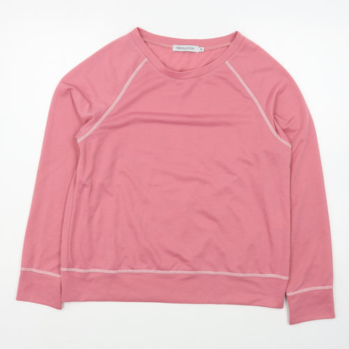 MissLook Womens Pink  Cotton Blend Pullover Sweatshirt Size M  Pullover