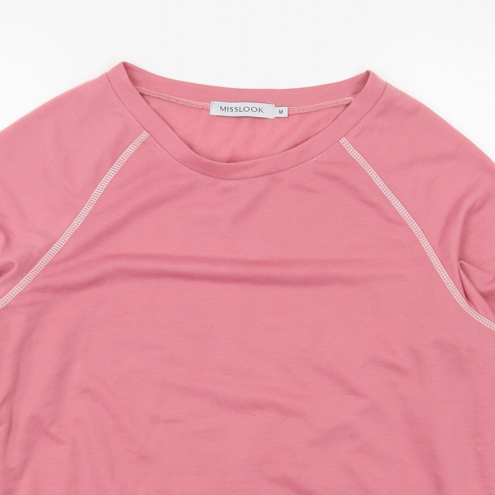 MissLook Womens Pink  Cotton Blend Pullover Sweatshirt Size M  Pullover