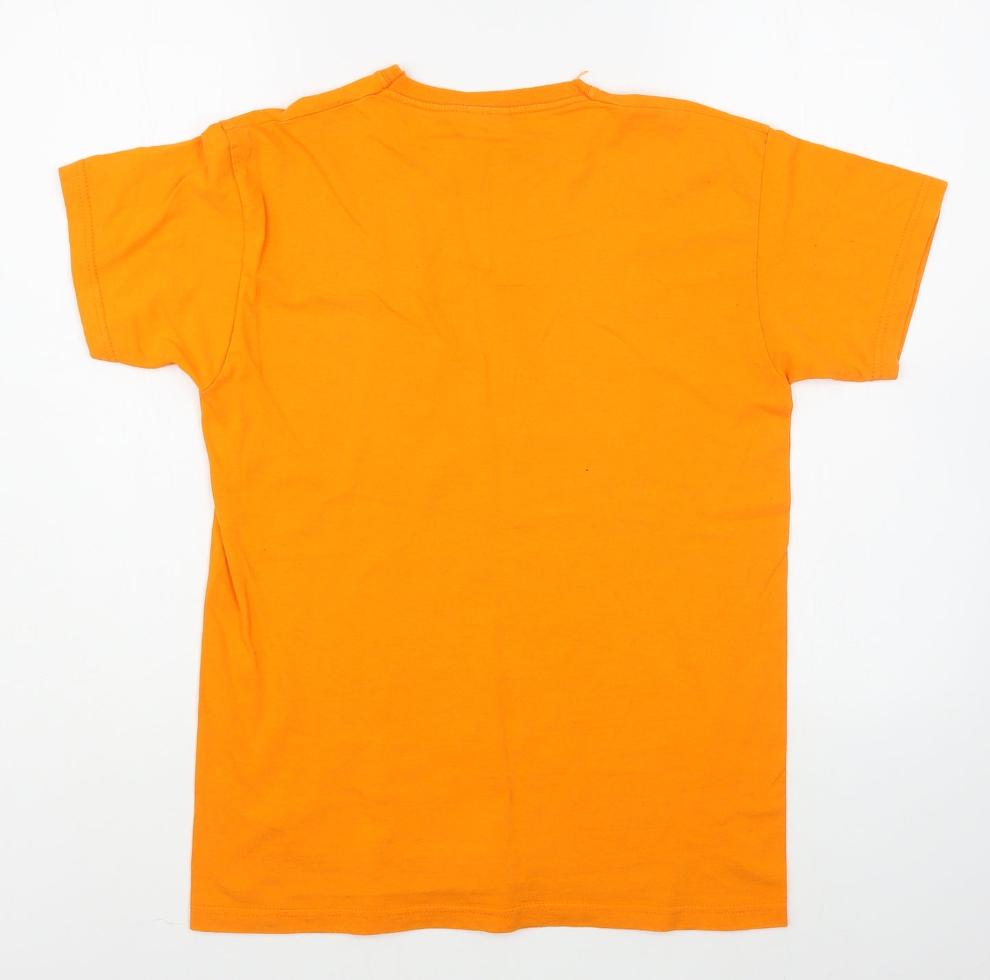 Fruit of the Loom Boys Orange  100% Cotton Basic T-Shirt Size 12-13 Years Round Neck Pullover - Percy Jackson