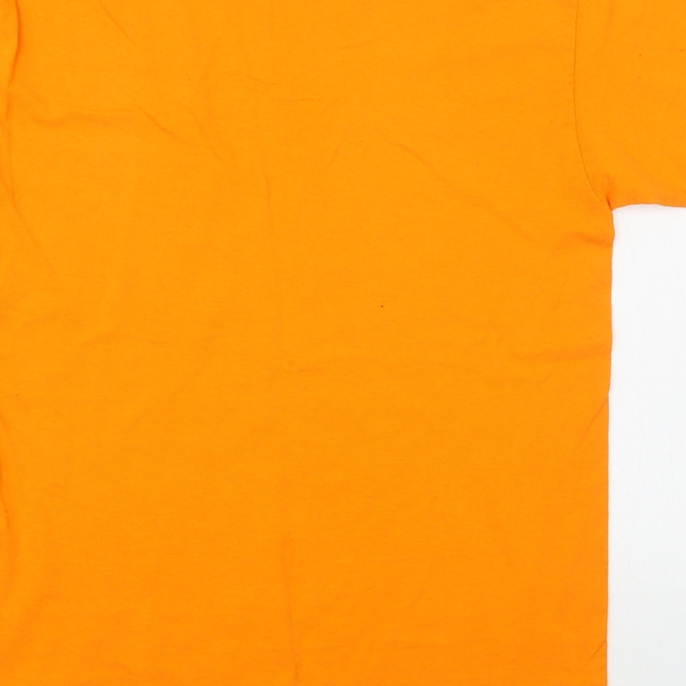 Fruit of the Loom Boys Orange  100% Cotton Basic T-Shirt Size 12-13 Years Round Neck Pullover - Percy Jackson