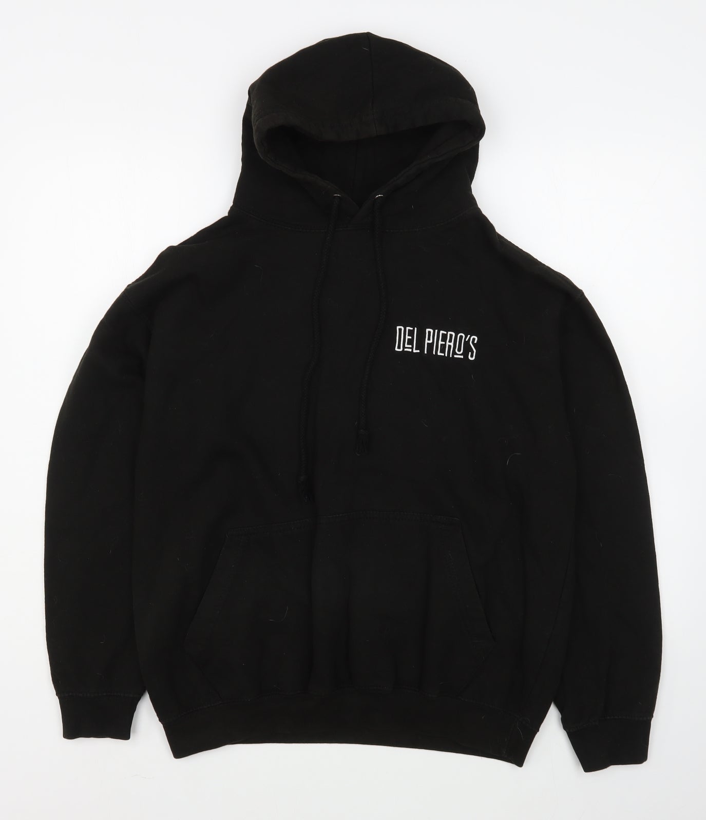 Awdis Mens Black  Cotton Pullover Hoodie Size M