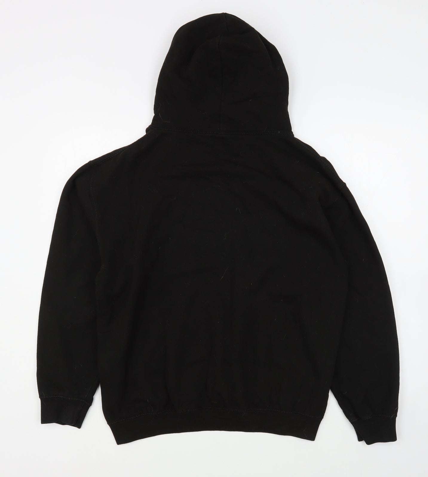 Awdis Mens Black  Cotton Pullover Hoodie Size M