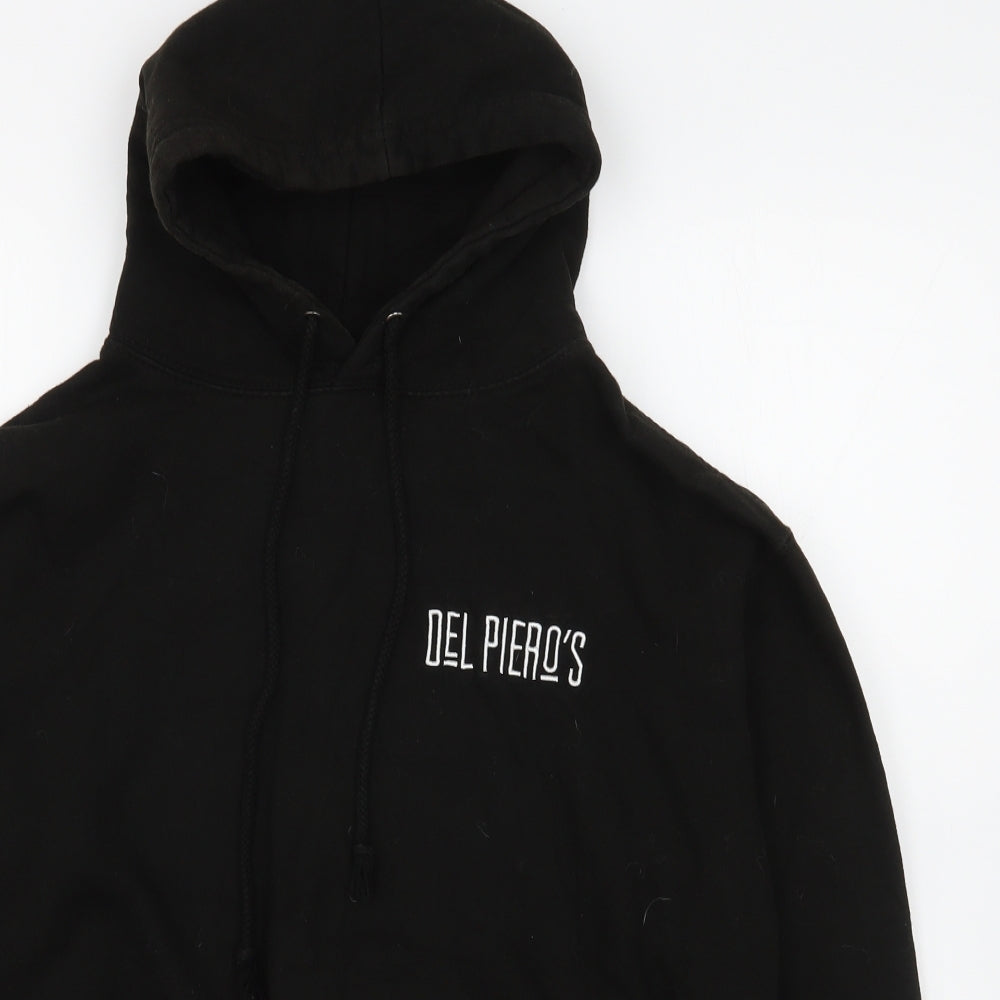 Awdis Mens Black  Cotton Pullover Hoodie Size M