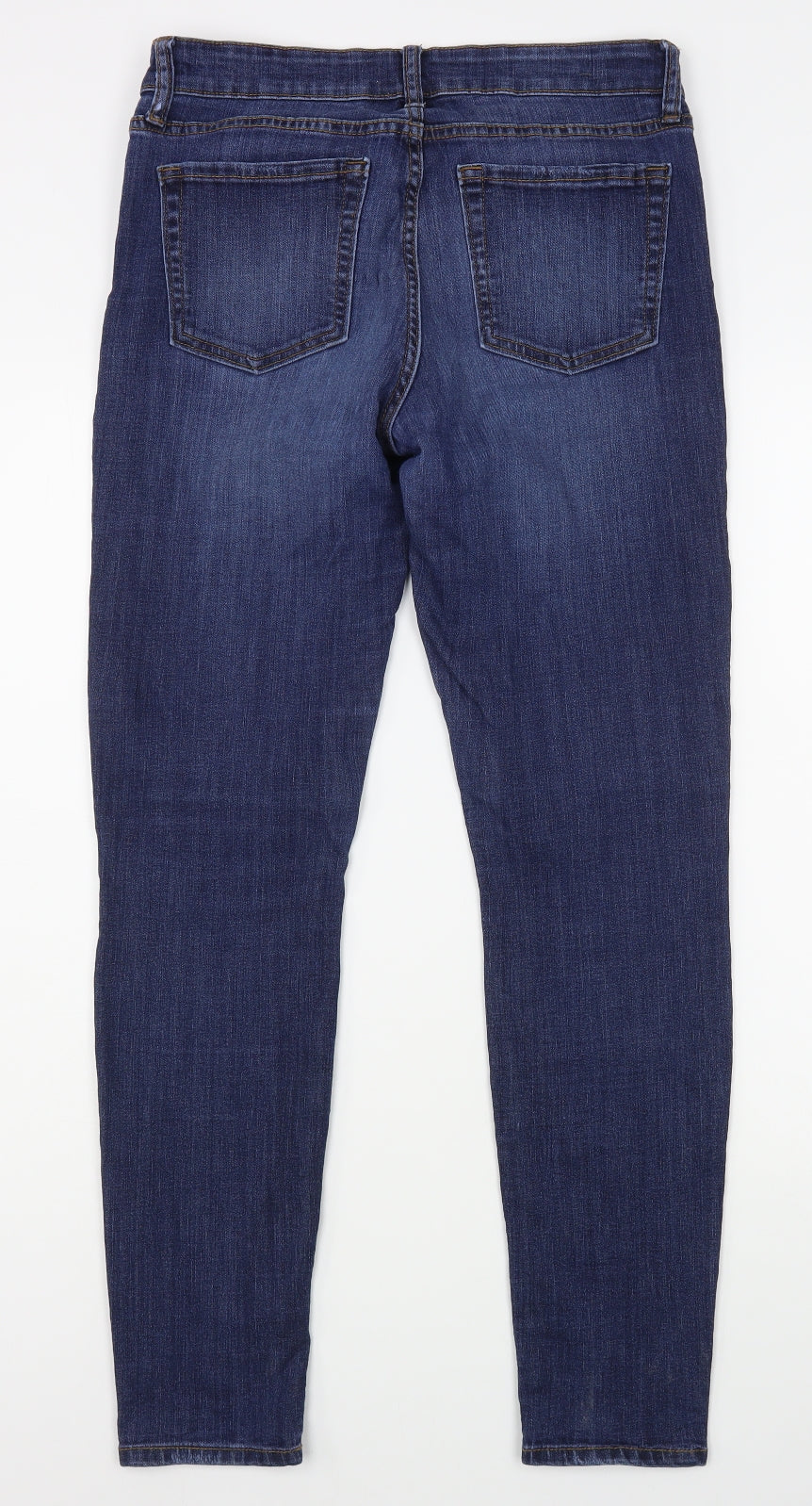 Gap Womens Blue  Cotton Straight Jeans Size 8 L30 in Regular Zip