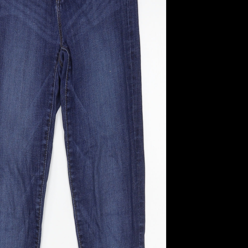 Gap Womens Blue  Cotton Straight Jeans Size 8 L30 in Regular Zip