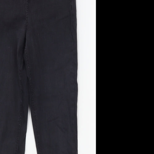 Topshop Mens Black  Cotton Skinny Jeans Size 28 in L30 in Regular Zip
