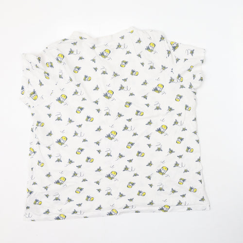 Primark  Mens White  Cotton  T-Shirt Size XL Round Neck  - Bees