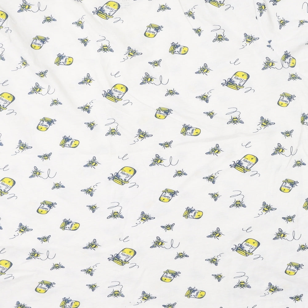 Primark  Mens White  Cotton  T-Shirt Size XL Round Neck  - Bees