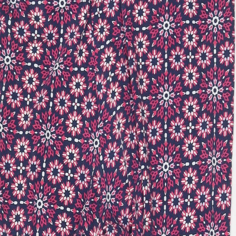 TU Womens Pink Floral Polyester Cropped Trousers Size 20 L20 in Regular