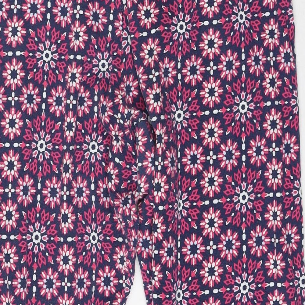 TU Womens Pink Floral Polyester Cropped Trousers Size 20 L20 in Regular