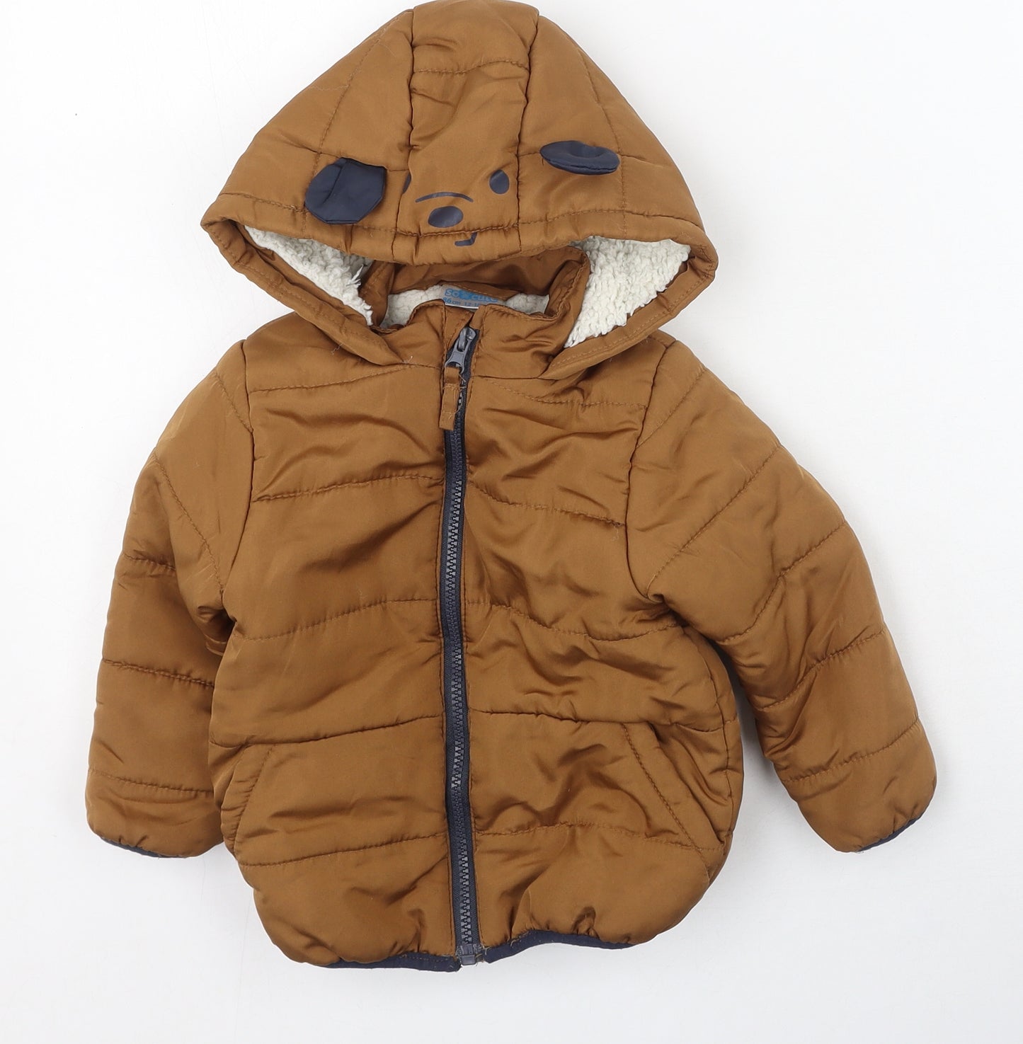 so cute  Brown   Puffer Jacket Coatigan Size 12-18 Months