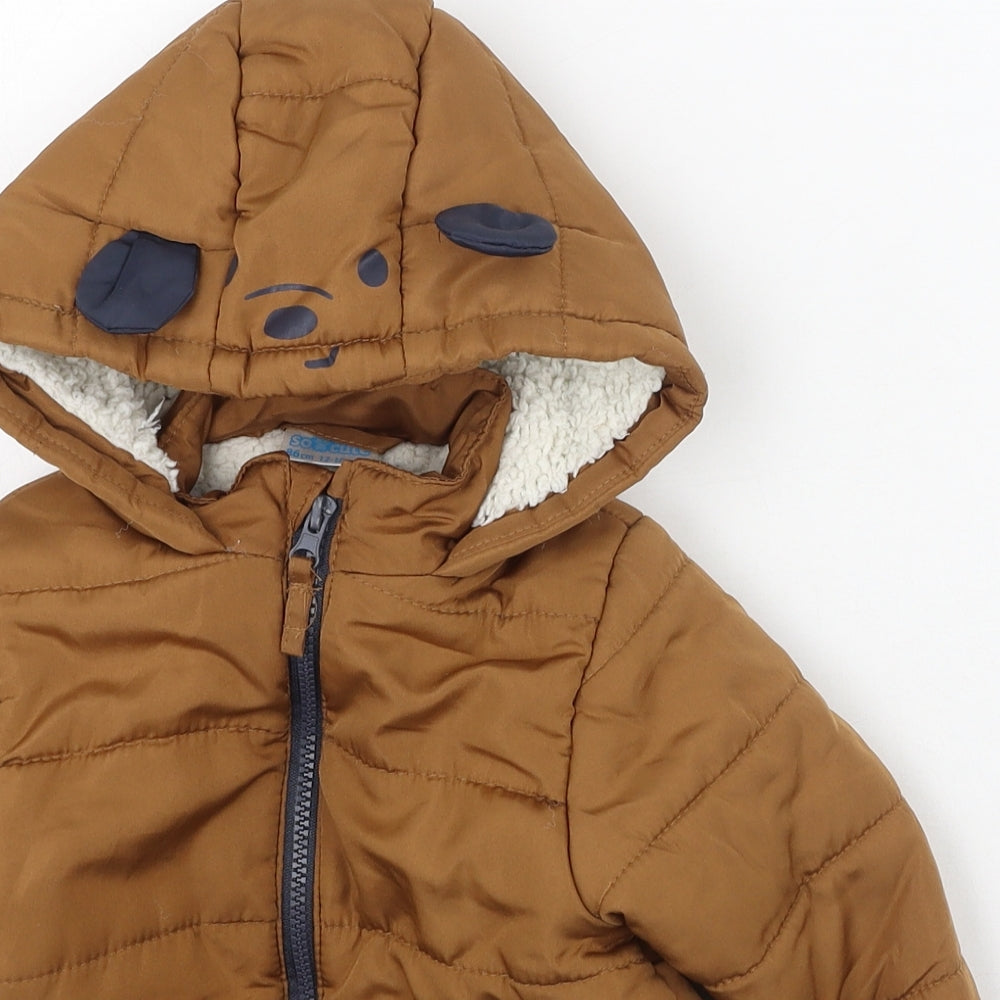 so cute  Brown   Puffer Jacket Coatigan Size 12-18 Months