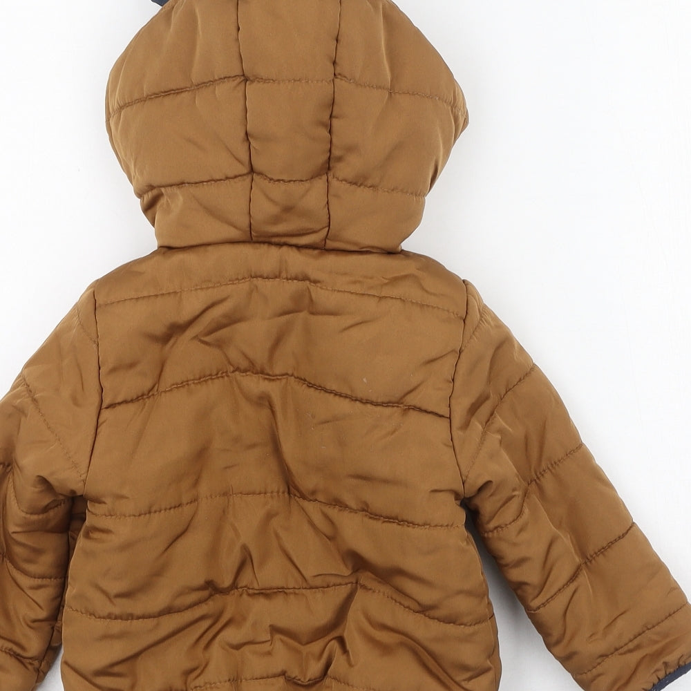 so cute  Brown   Puffer Jacket Coatigan Size 12-18 Months