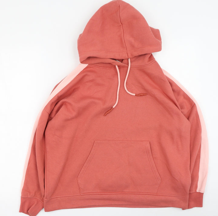 George Womens Orange Cotton Pullover Hoodie Size S