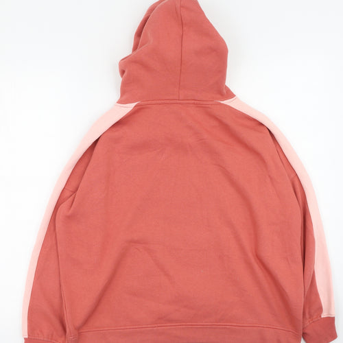 George Womens Orange  Cotton Pullover Hoodie Size S
