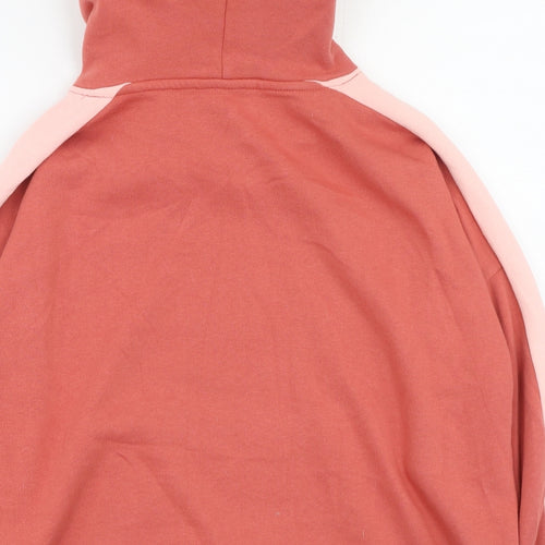 George Womens Orange  Cotton Pullover Hoodie Size S