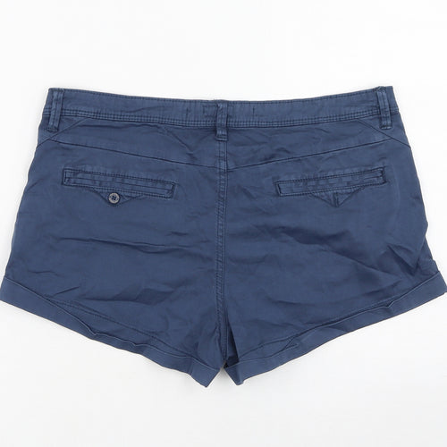 Pull&Bear Womens Blue  Cotton Cargo Shorts Size 36 L4.5 in Regular