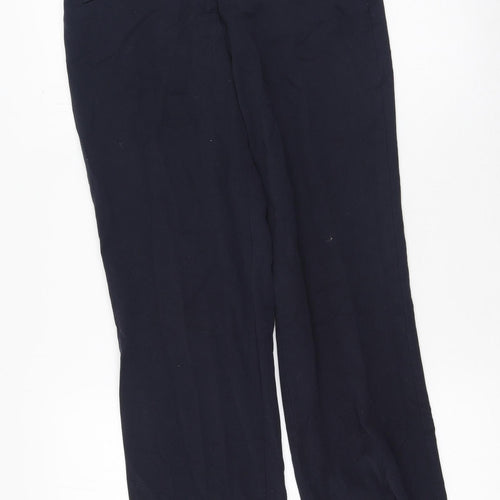Marks and Spencer Womens Blue  Viscose Trousers  Size 8 L27 in Regular