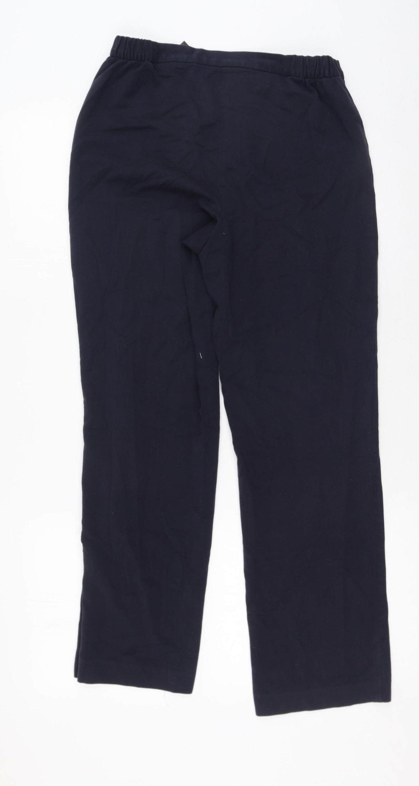 Marks and Spencer Womens Blue  Viscose Trousers  Size 8 L27 in Regular