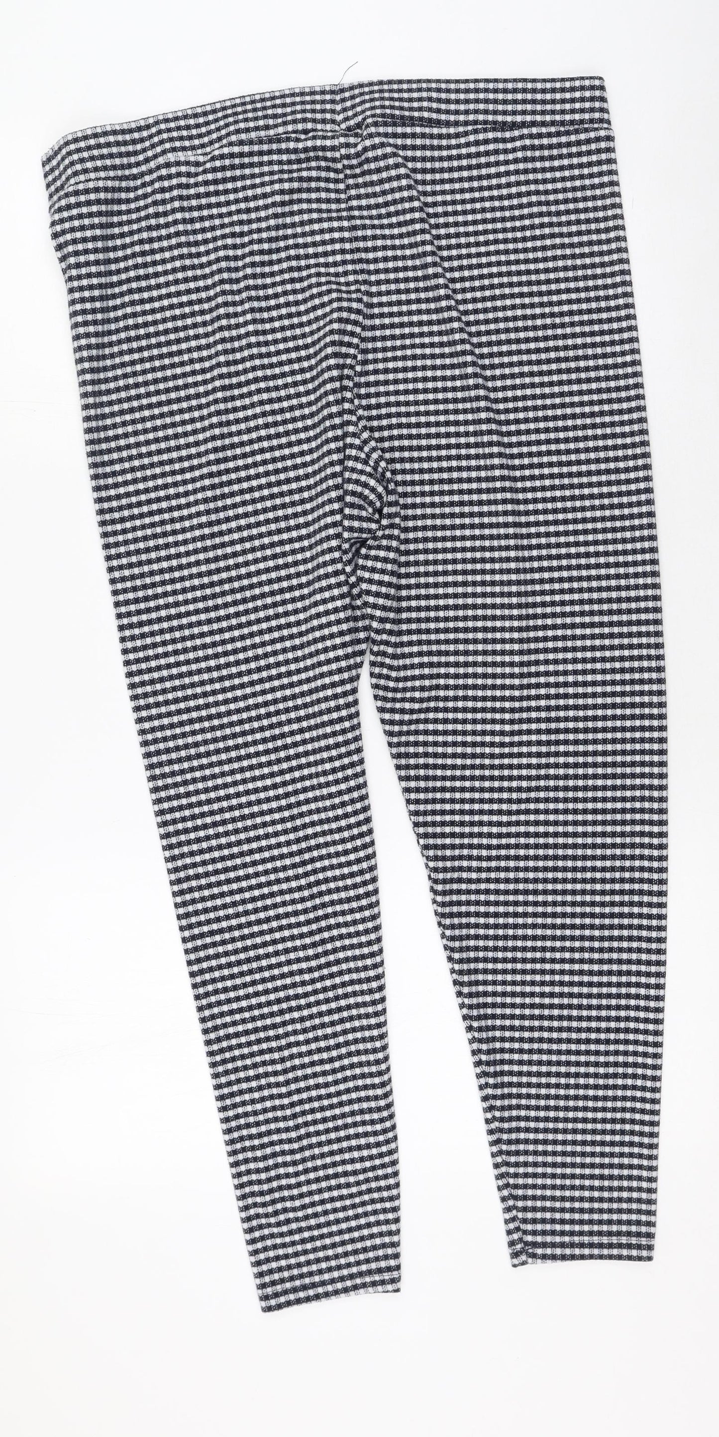 TU Womens Black Plaid Polyester Jegging Leggings Size 20 L27 in