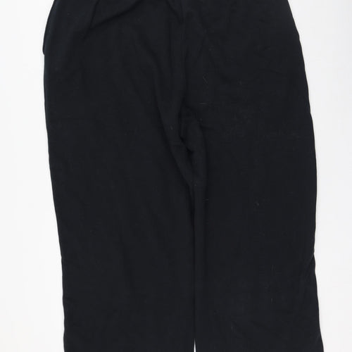 Marks and Spencer Womens Black  Cotton Jogger Trousers Size 20 L29 in Regular