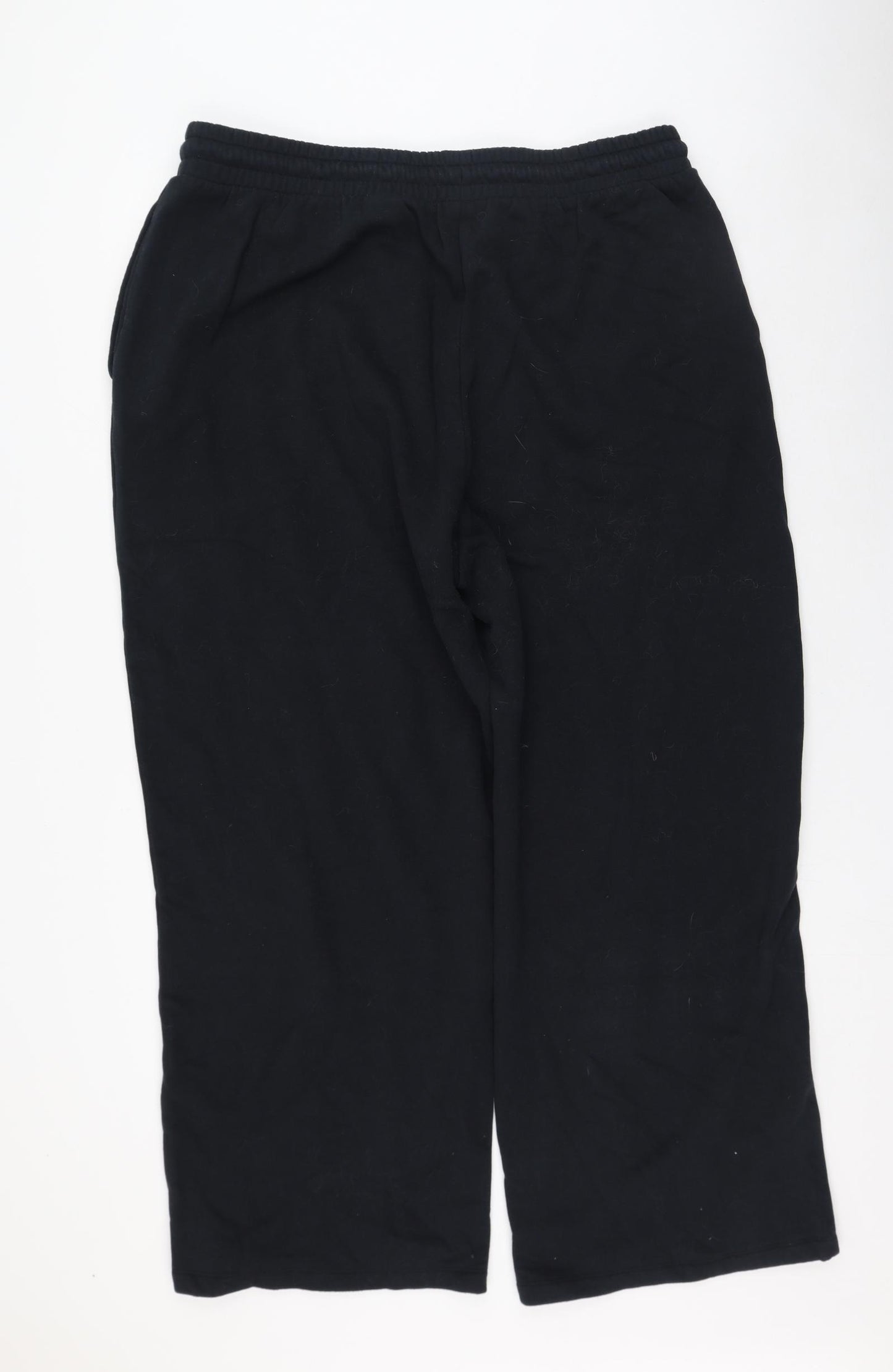 Marks and Spencer Womens Black  Cotton Jogger Trousers Size 20 L29 in Regular