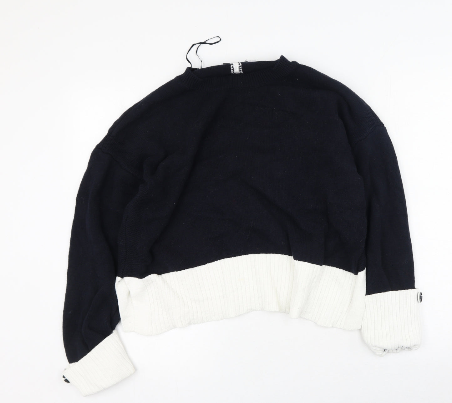 Mint Velvet Womens Blue Round Neck  Cotton Pullover Jumper Size XL