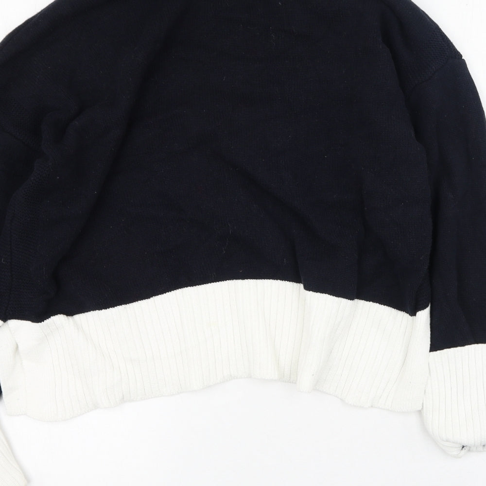 Mint Velvet Womens Blue Round Neck  Cotton Pullover Jumper Size XL