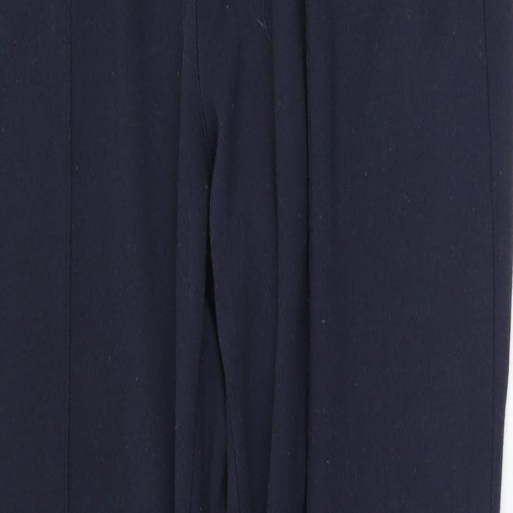 Marks and Spencer Womens Blue  Polyester Jogger Trousers Size 16 L27 in Regular