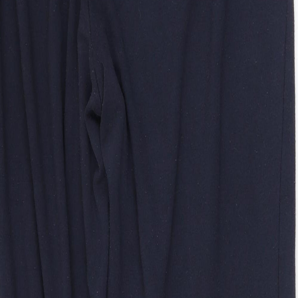 Marks and Spencer Womens Blue  Polyester Jogger Trousers Size 16 L27 in Regular