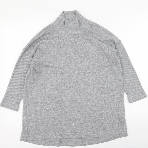 Marks and Spencer Womens Grey High Neck  Polyester Pullover Jumper Size 10