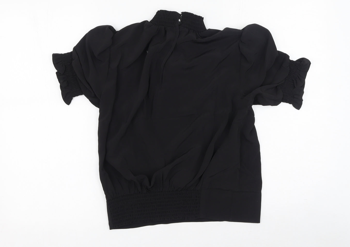 Dorothy Perkins Womens Black  Polyester Basic Blouse Size 8 Square Neck
