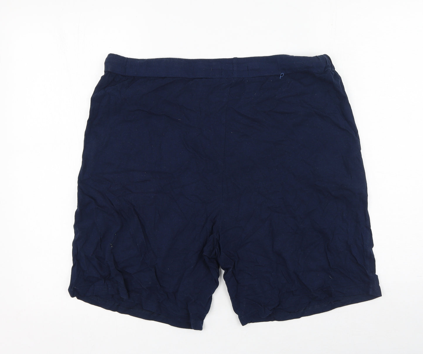 Studio Mens Blue  Cotton Sweat Shorts Size L L6 in Regular