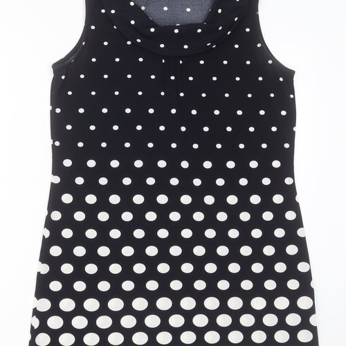 Gerry Weber Womens Blue Polka Dot Polyester A-Line  Size 12  Crew Neck Pullover