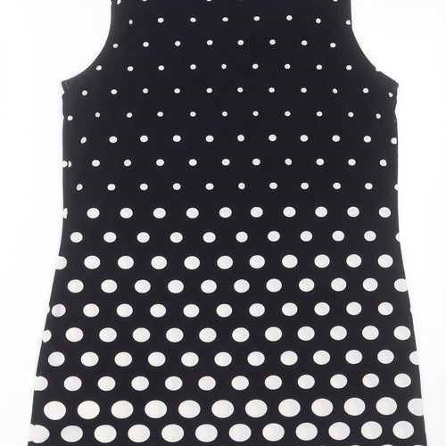 Gerry Weber Womens Blue Polka Dot Polyester A-Line  Size 12  Crew Neck Pullover