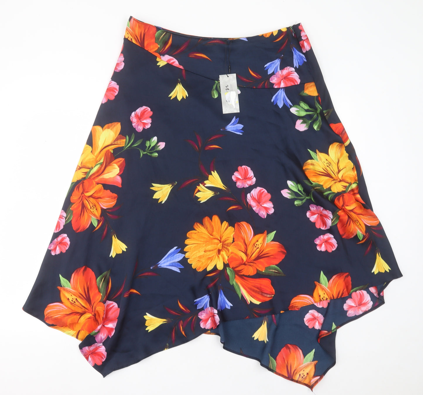 Matalan Womens Multicoloured Floral Polyester A-Line Skirt Size 16   Zip