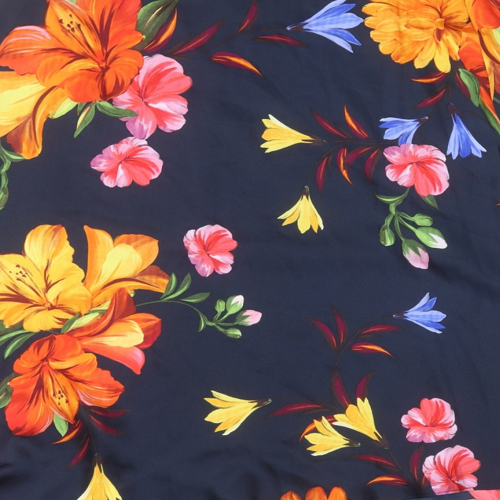 Matalan Womens Multicoloured Floral Polyester A-Line Skirt Size 16   Zip