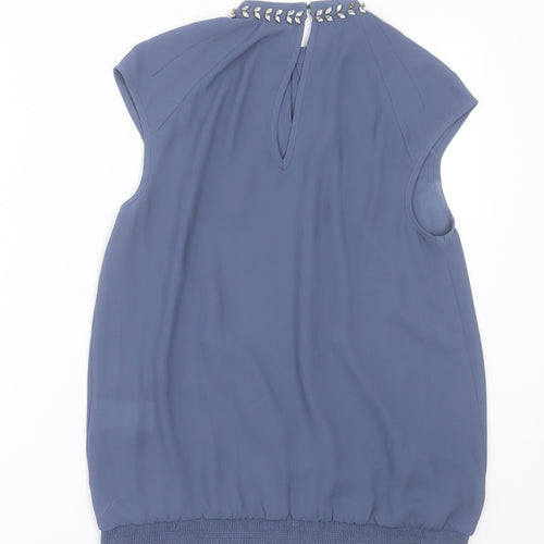 Warehouse Womens Grey  Polyester Basic Tank Size 8 Crew Neck