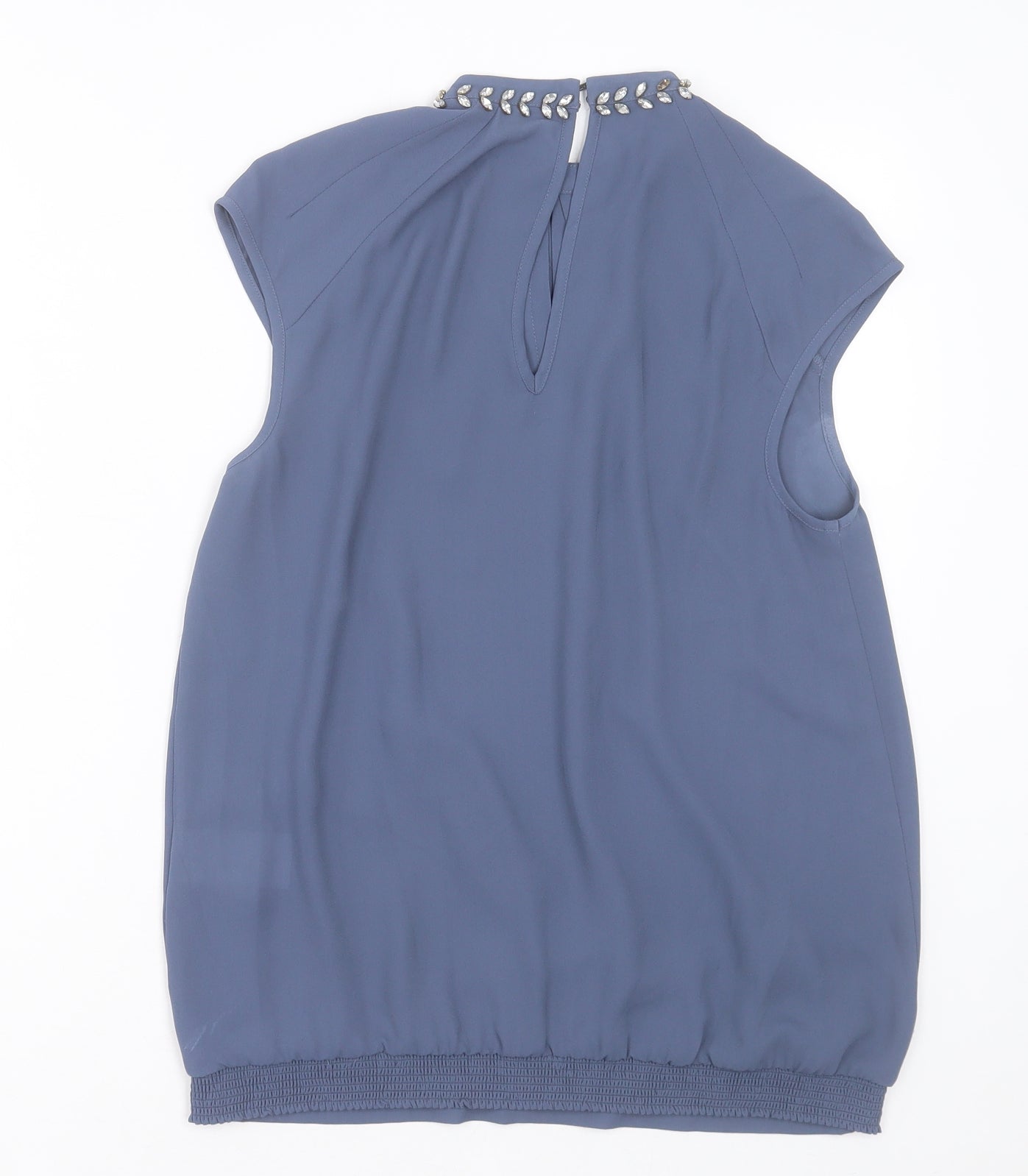 Warehouse Womens Grey  Polyester Basic Tank Size 8 Crew Neck