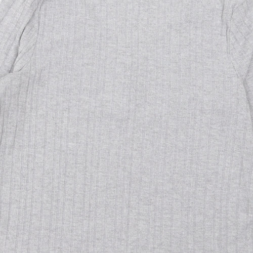 Primark Womens Grey V-Neck  Polyester Pullover Jumper Size M