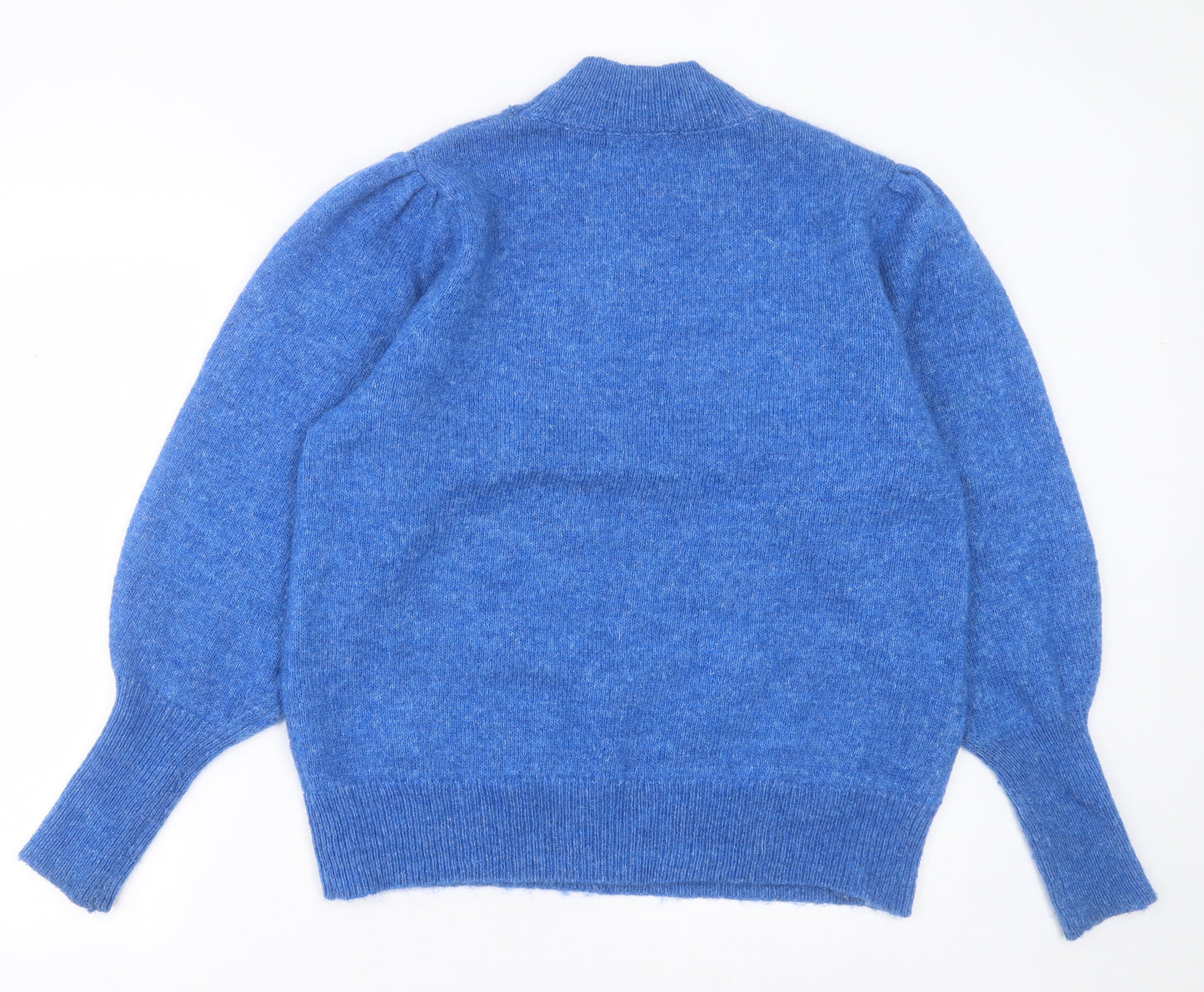 George Womens Blue Crew Neck  Polyester Pullover Jumper Size M