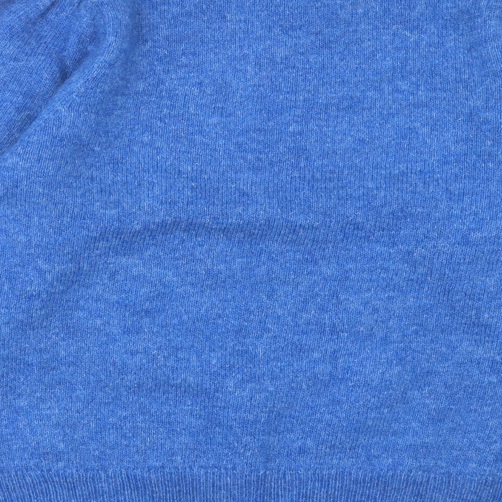 George Womens Blue Crew Neck  Polyester Pullover Jumper Size M