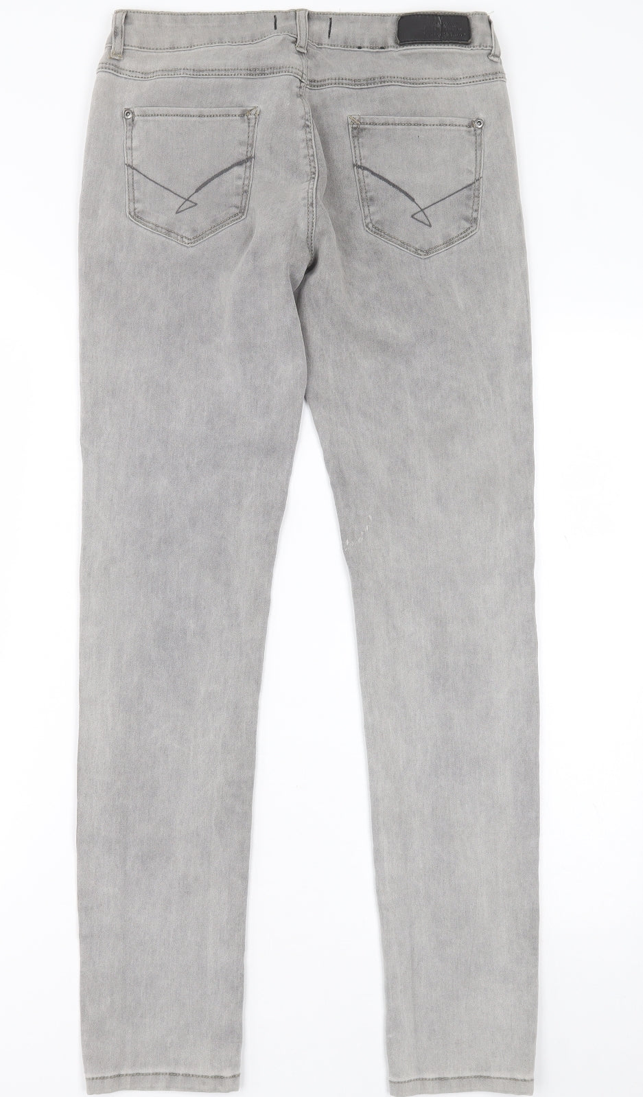 Firetrap Womens Grey  Cotton Straight Jeans Size 10 L30 in Regular Button